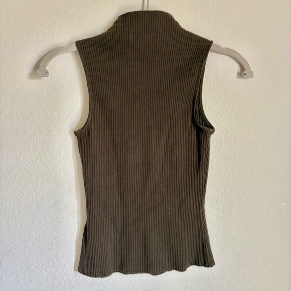Antropologie Sleeveless Ribbed Mock Neck Top- size xs - Picture 9 of 9